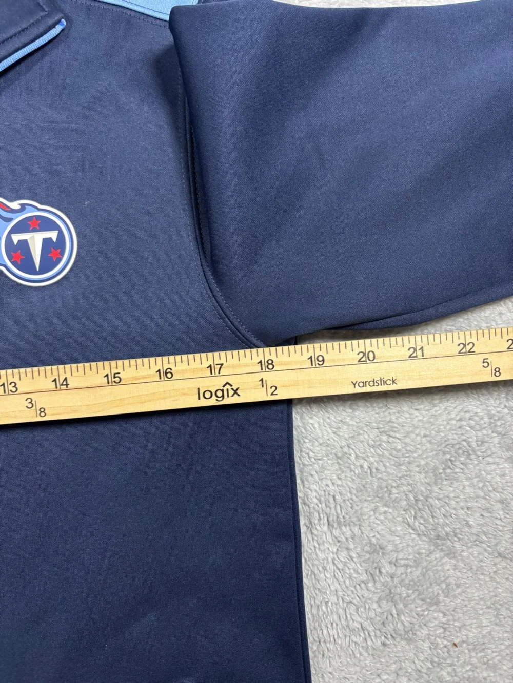 Titans Team Apparel Light Blue and Navy NFL Crew Neck Pullover